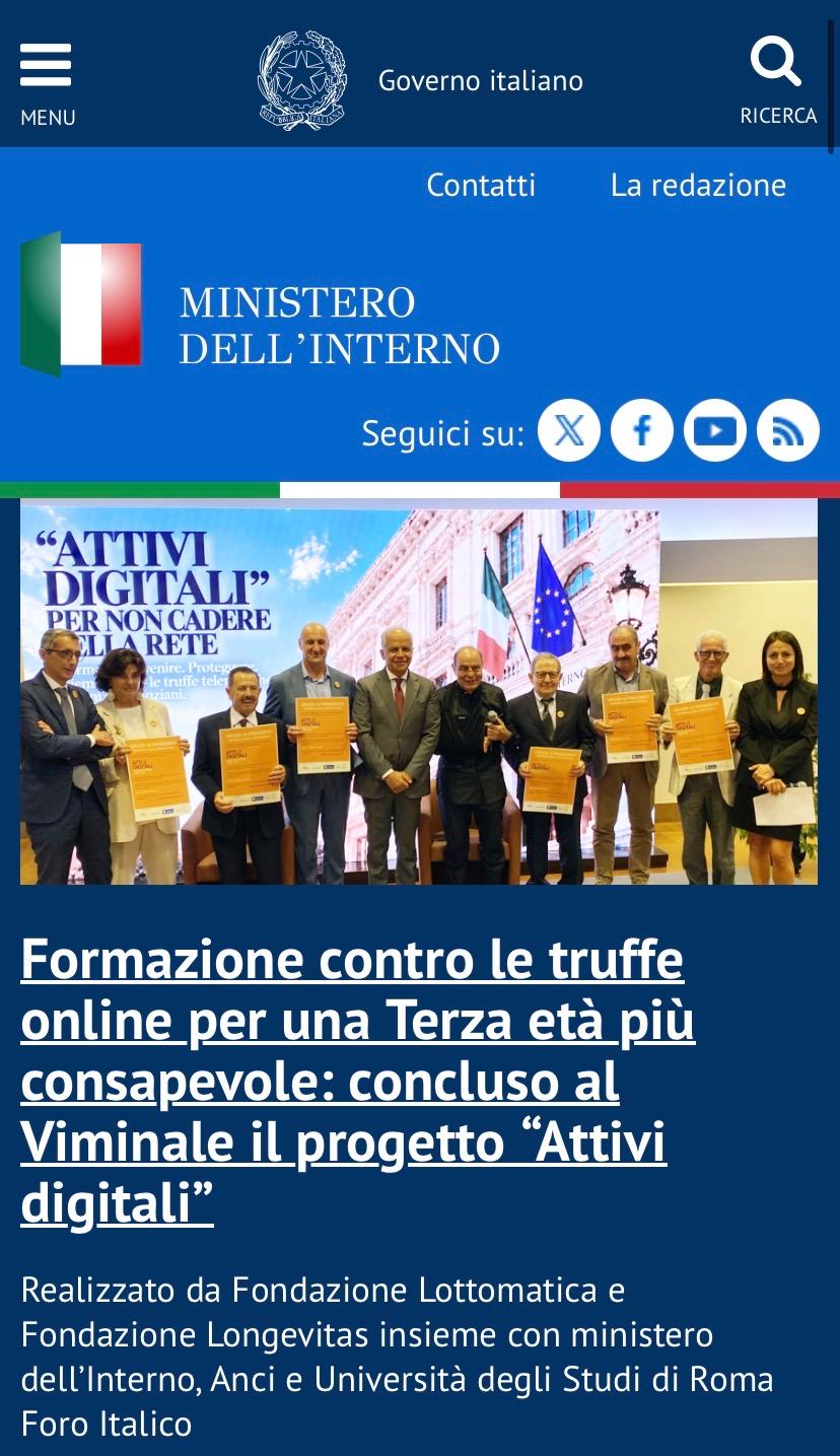 Al CALCIT riconoscimento al Viminale
